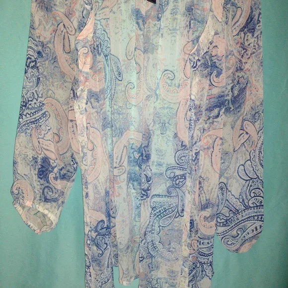Paisley Print Sheer Blouse - Picture 3 of 7